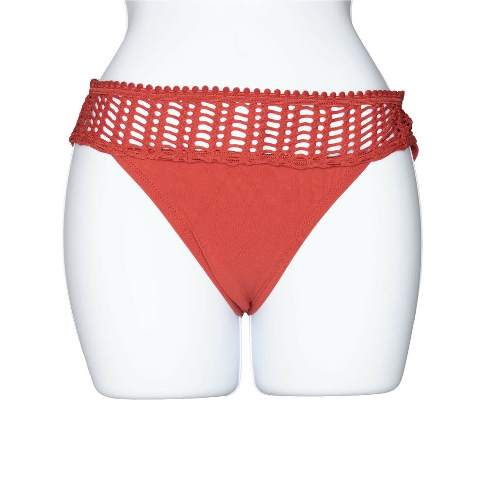 Robin Piccone Women Crochet Bottom Brown Size XS